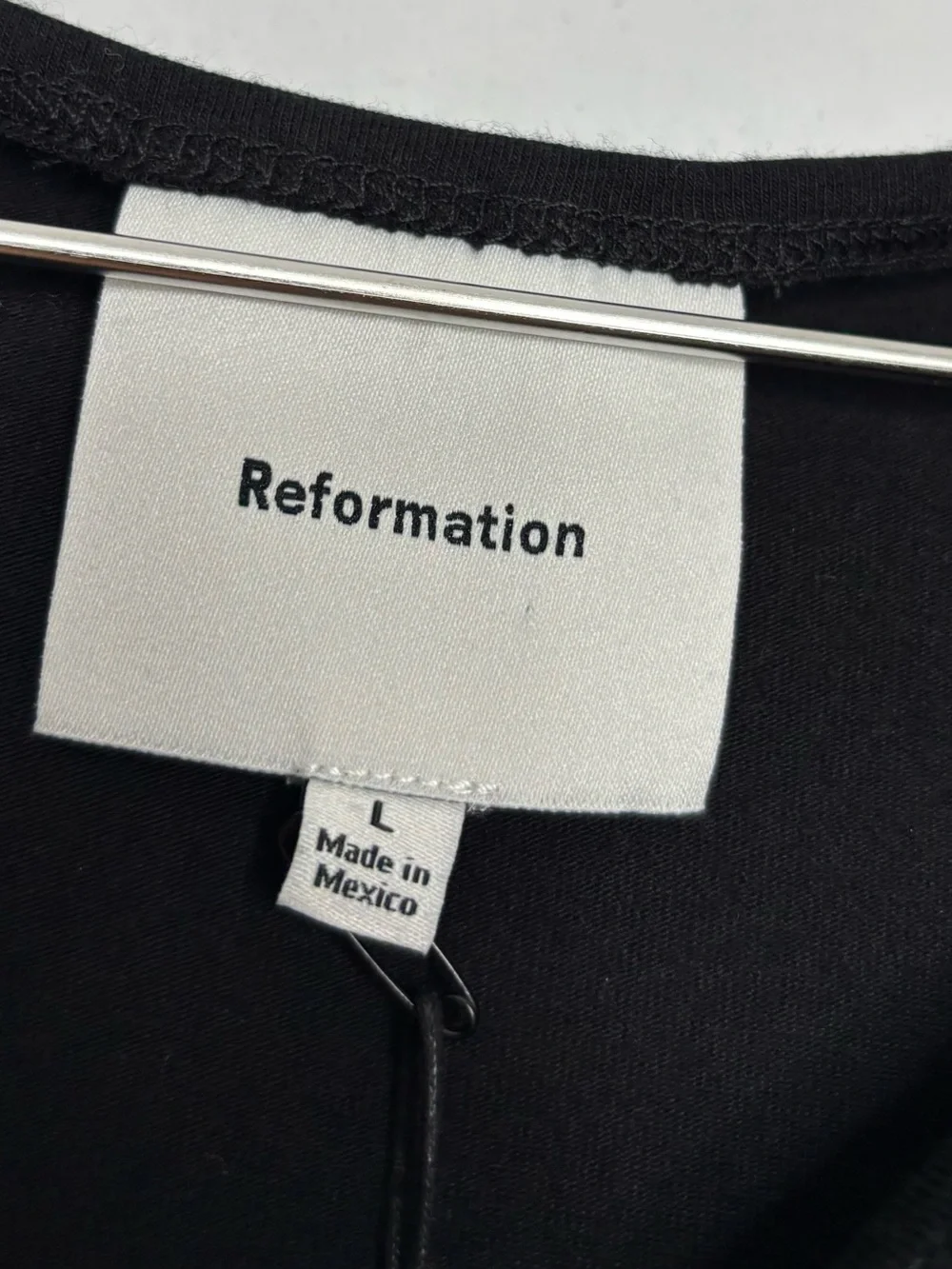Reformation Mayve Knit Mini Dress Black Large NWT